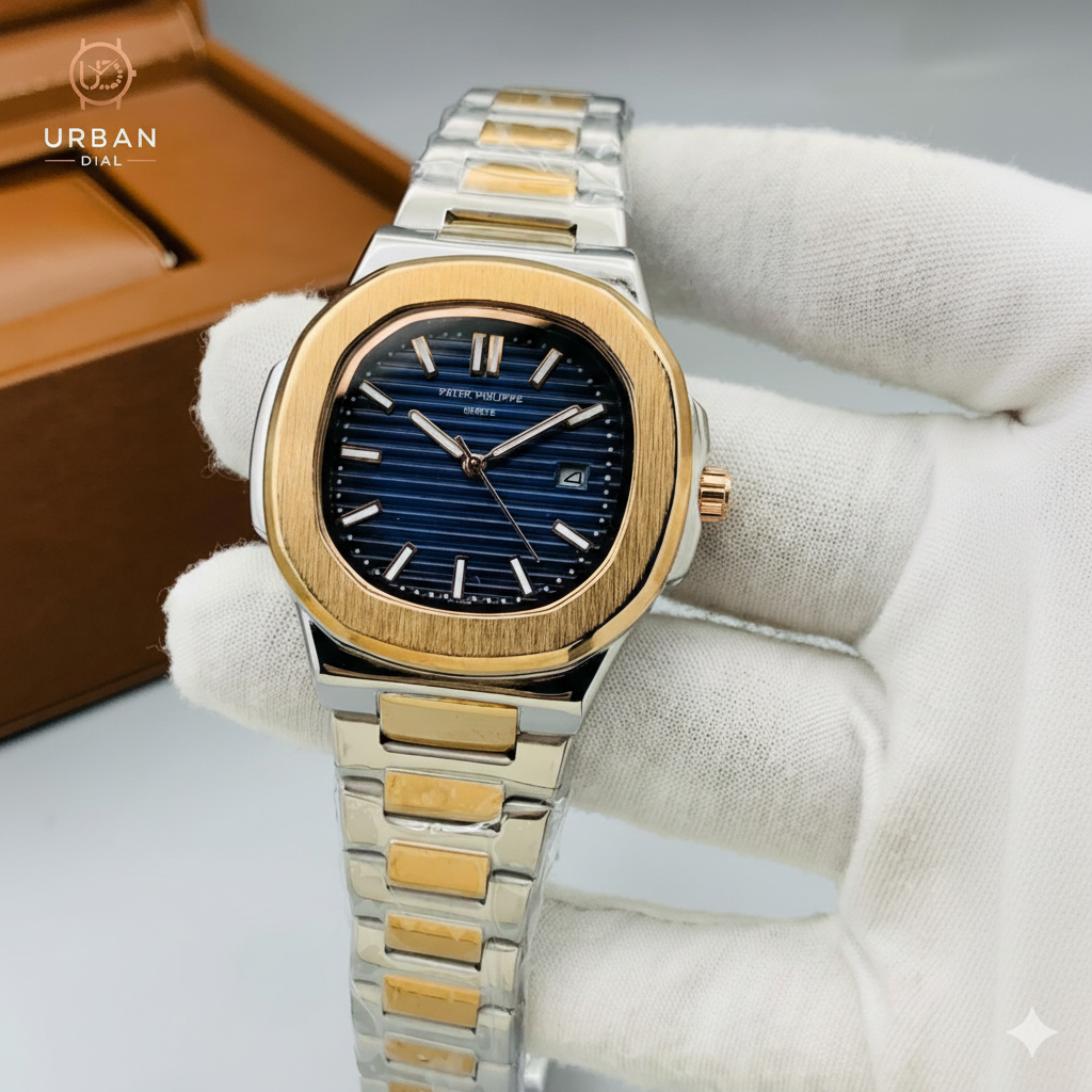 PATEK PHILIPPE Men’s Luxury Gold & Stainless Steel Watch with Different Colours of Dial