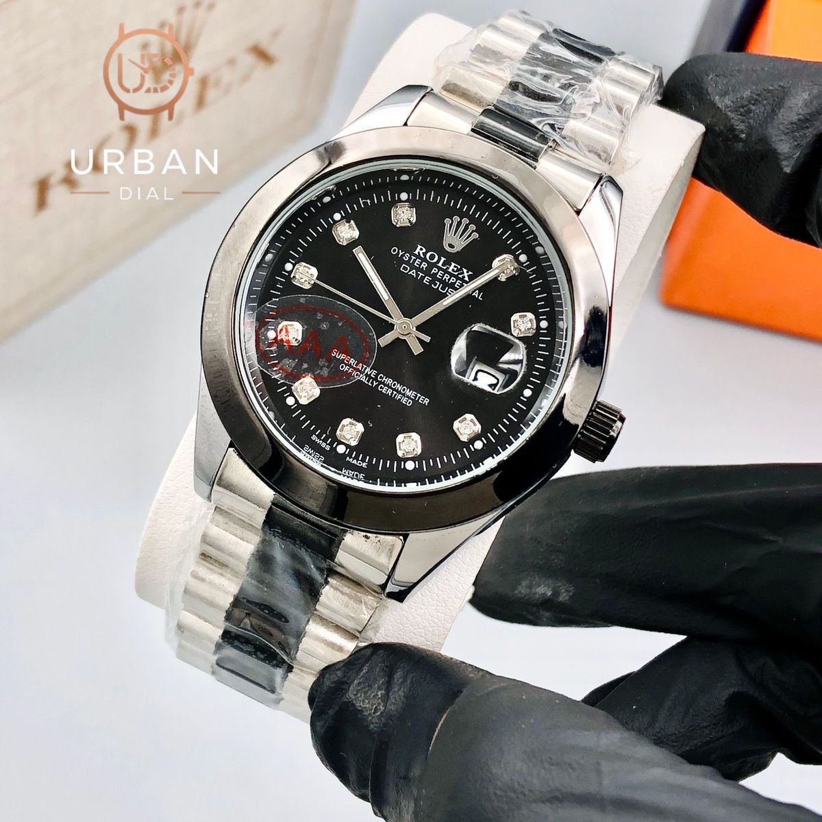 Rolex Datejust style with a two-tone look