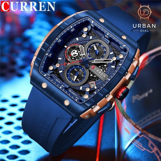 CURREN 8442 Men's Rubber Straps Watch